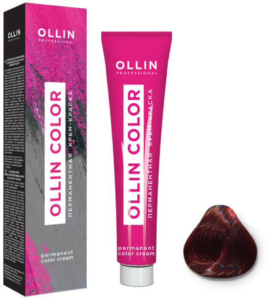 Крем-краска для волос перманентная, оттенок 6/6 Темно-русый красный | Ollin Color | Ollin Professional