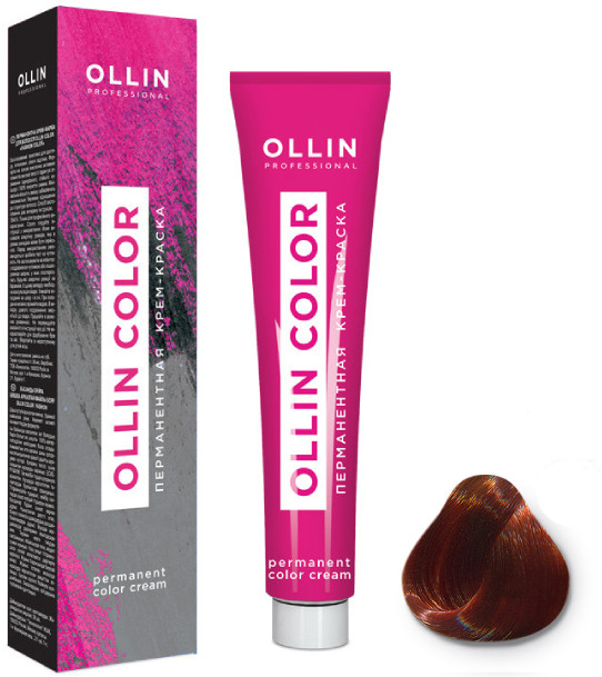 Крем-краска для волос перманентная, оттенок 8/4 Светло-русый медный | Ollin Color | Ollin Professional