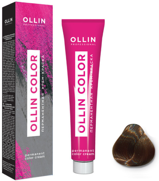Крем-краска для волос перманентная, оттенок 7/0 Русый | Ollin Color | Ollin Professional