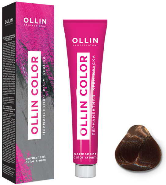 Крем-краска для волос перманентная, оттенок 7/7 Русый коричневый | Ollin Color | Ollin Professional