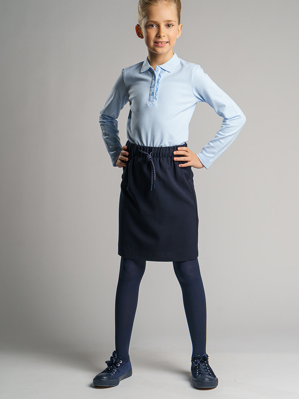 Лонгслив-поло для девочки | School | PlayToday