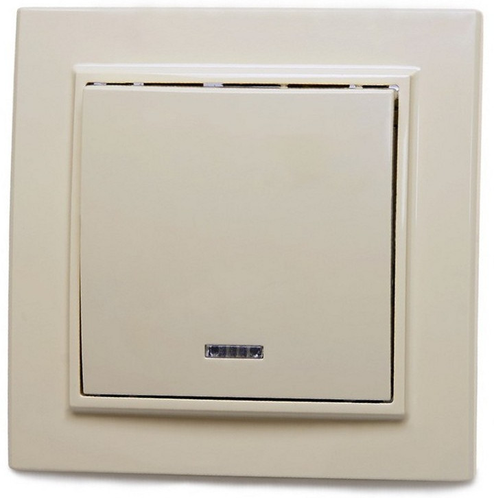 Выключатель одноклавишный с индикатором | Эрна | Stekker