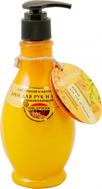 Крем для рук и ногтей заживляющий с облепихой и календулой | Oblepikha