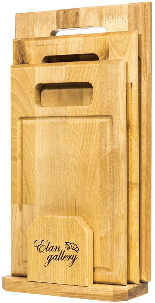 Набор досок разделочных с подставкой | Elan Gallery