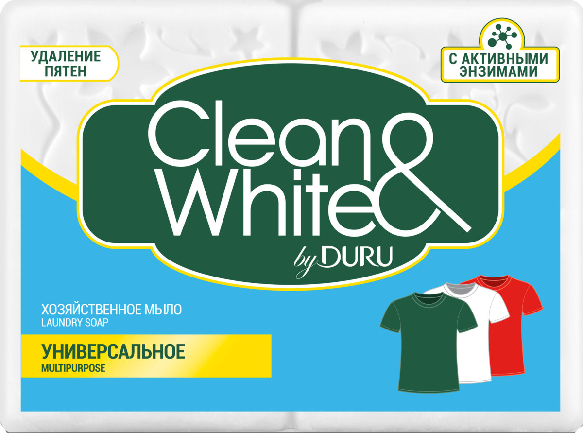 Мыло хозяйственное «Универсальное» | Clean&white | Duru