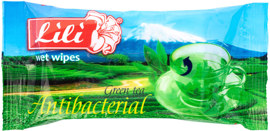 Салфетки влажные с ароматом зеленого чая | Lili