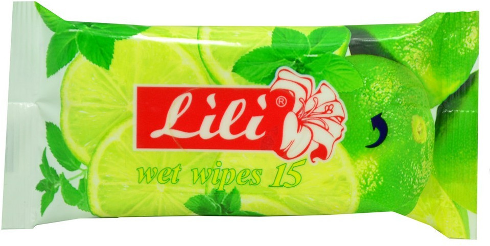 Салфетки влажные с ароматом мяты и лайма | Lili