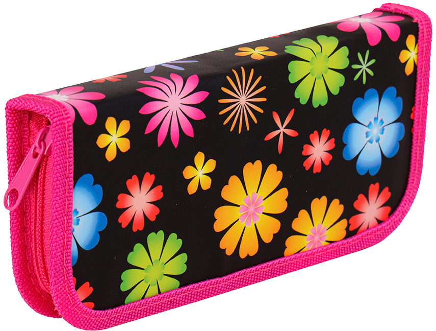 Пенал школьный «Цветы» | Проф-Пресс