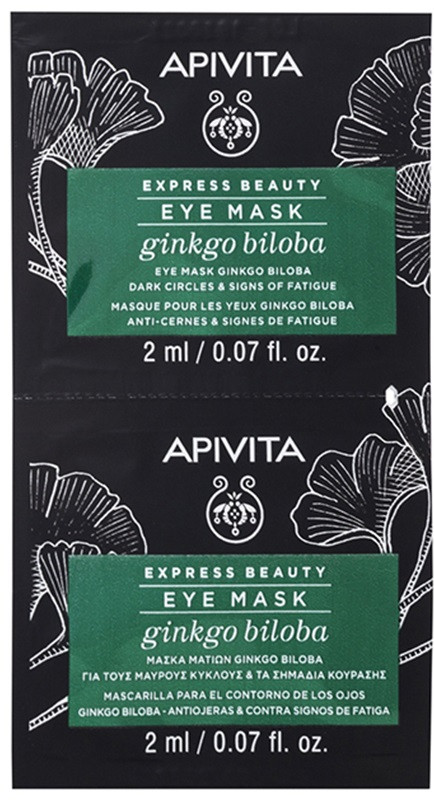 Маска для кожи вокруг глаз против темных кругов и отечности с гинкго билоба | Экспресс красота | Apivita