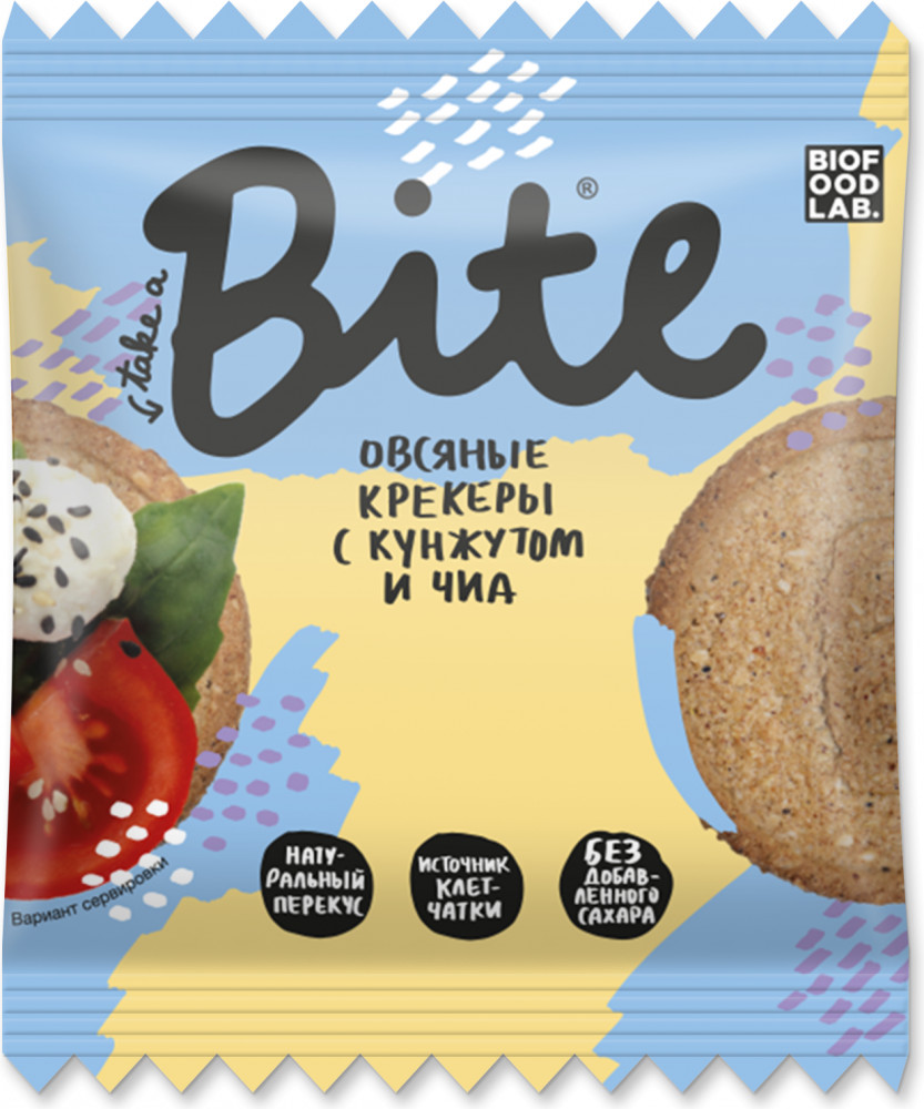 Крекеры овсяные «C кунжутом и чиа» | Take A Bite | Bite