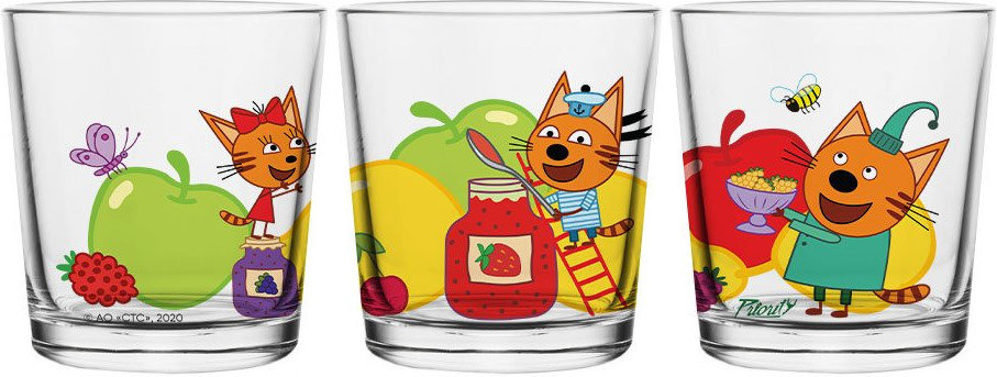 Стакан низкий «Фрукты» | Три кота | PrioritY