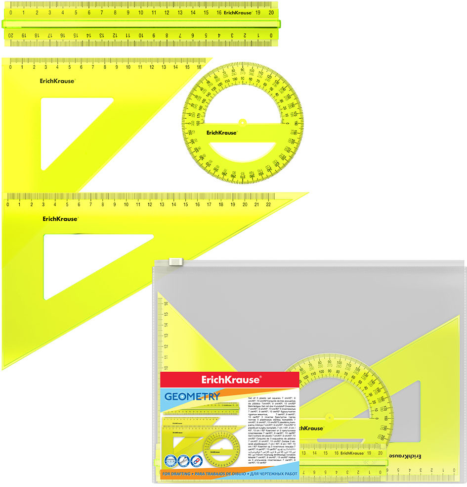 Набор геометрический | Neon | Erich Krause