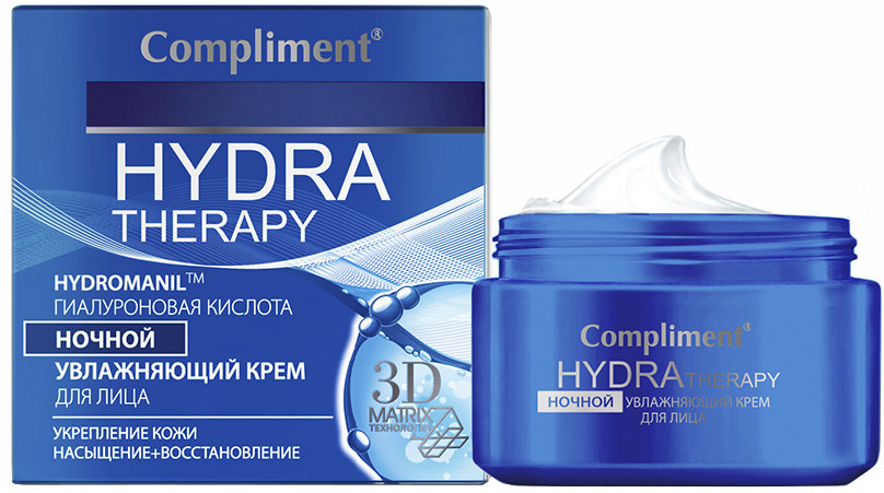 Крем для лица ночной увлажняющий | Hydra Therapy | Compliment