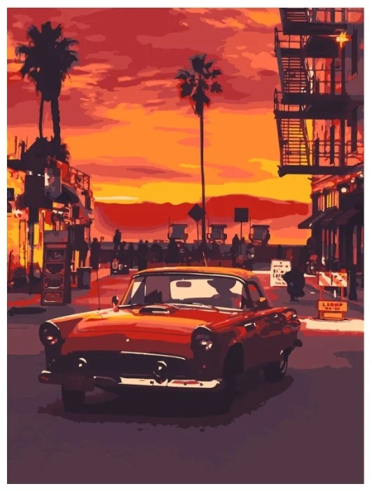 Раскраска по номерам «Калифорния» | Lori