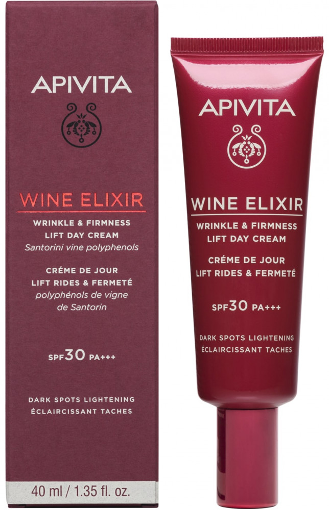 Лифтинг-крем для лица против морщин SPF 30 PA+++ | Wine Elixir | Apivita
