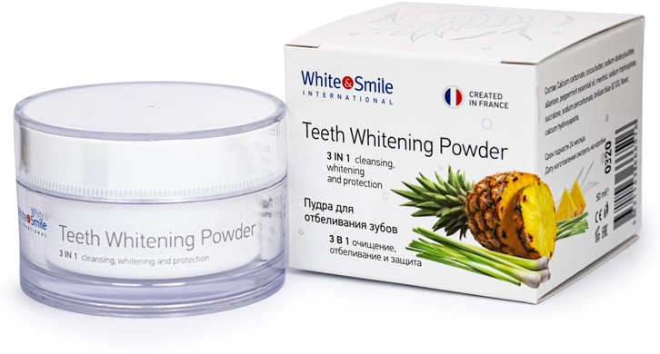 Пудра для зубов отбеливающая с экстрактом ананаса | White and Smile