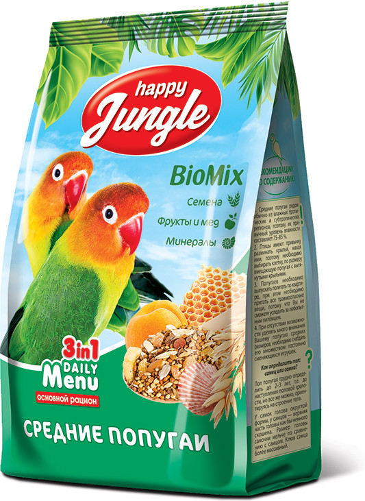 Корм для средних попугаев | Happy Jungle