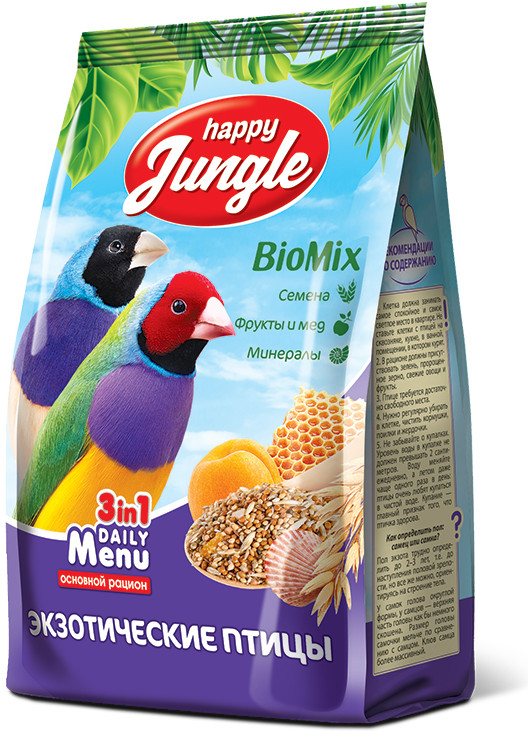 Корм для экзотических птиц | Happy Jungle