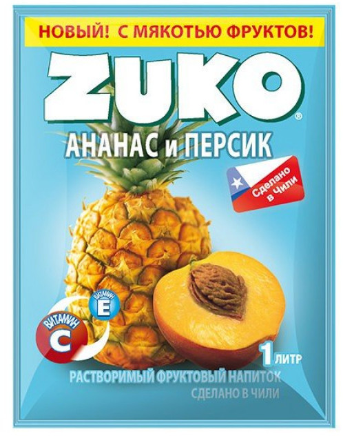Напиток растворимый Zuko «Ананас и персик» | Tresmontes Lucchetti