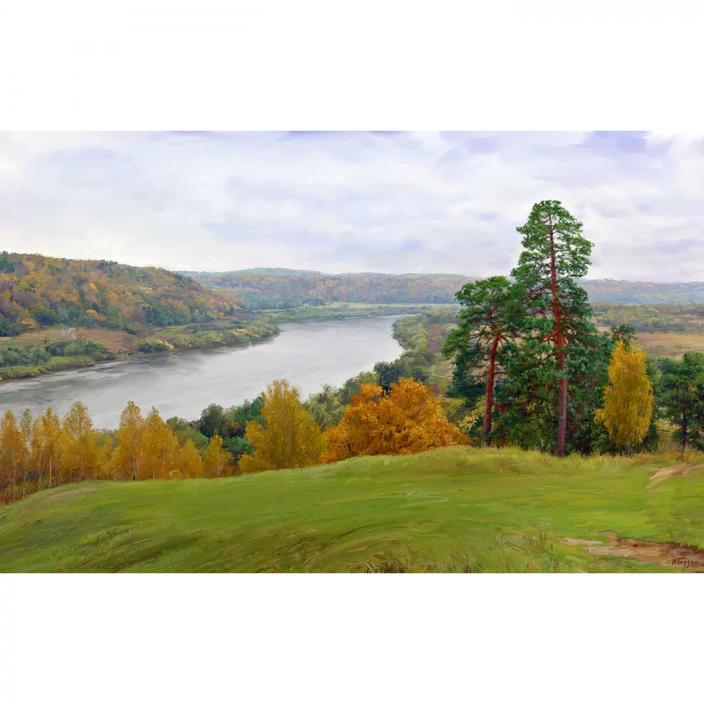 Картина мозаикой «Осень на Оке» | Molly