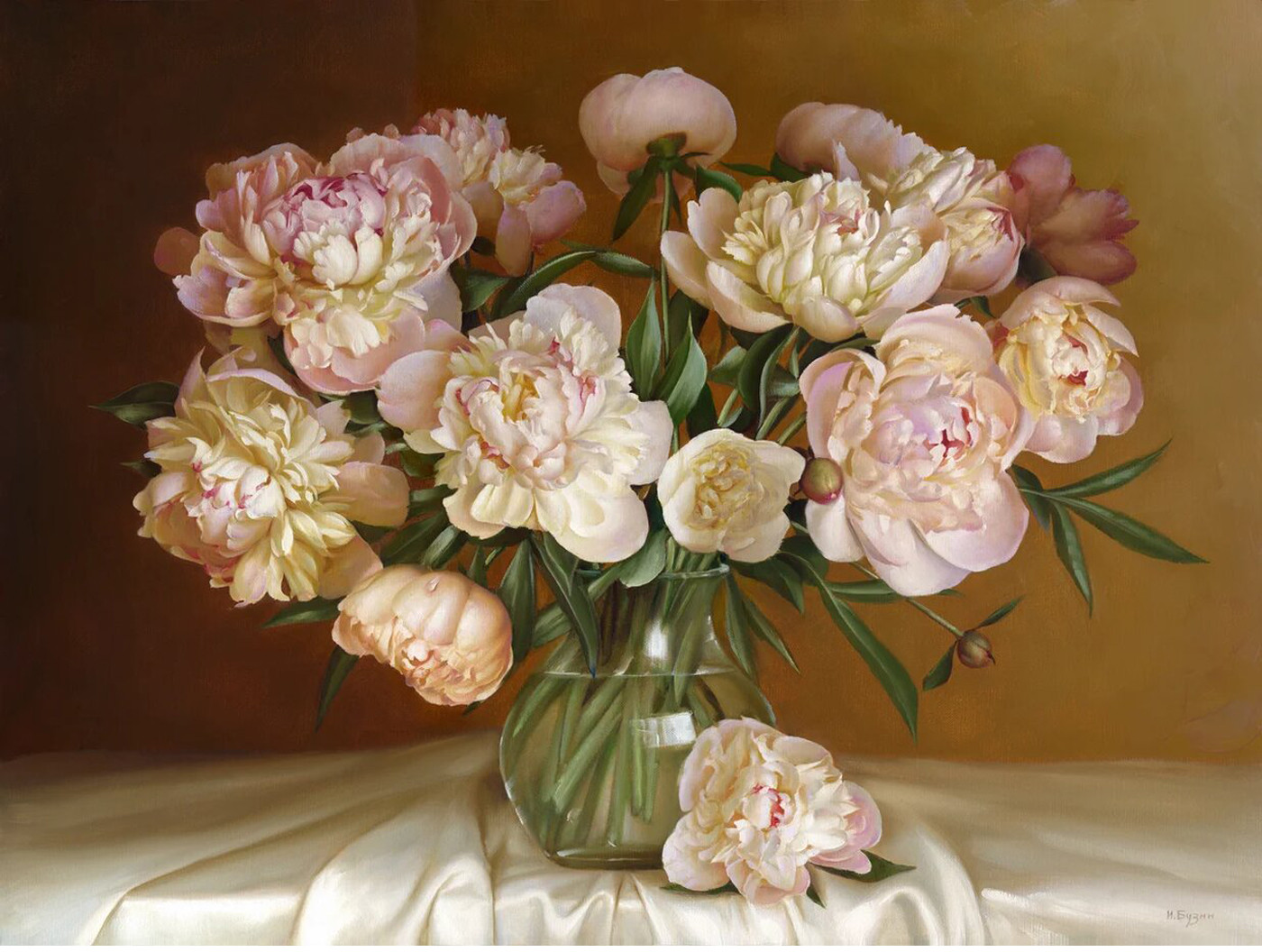 Картина мозаикой «Букет в тёплых тонах» | Molly