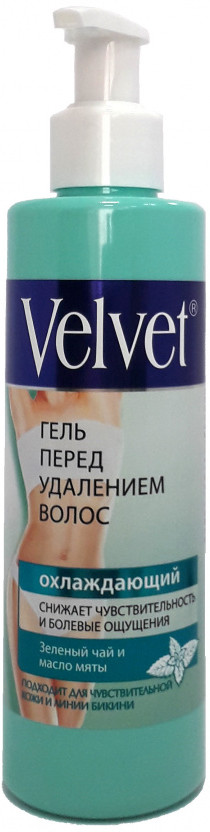 Гель перед удалением волос охлаждающий | Velvet