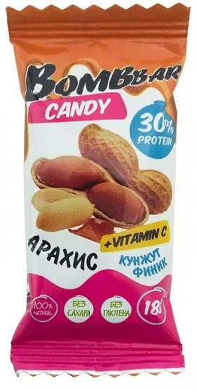 Конфеты протеиновые с фиником, арахисом и кунжутом | Bombbar