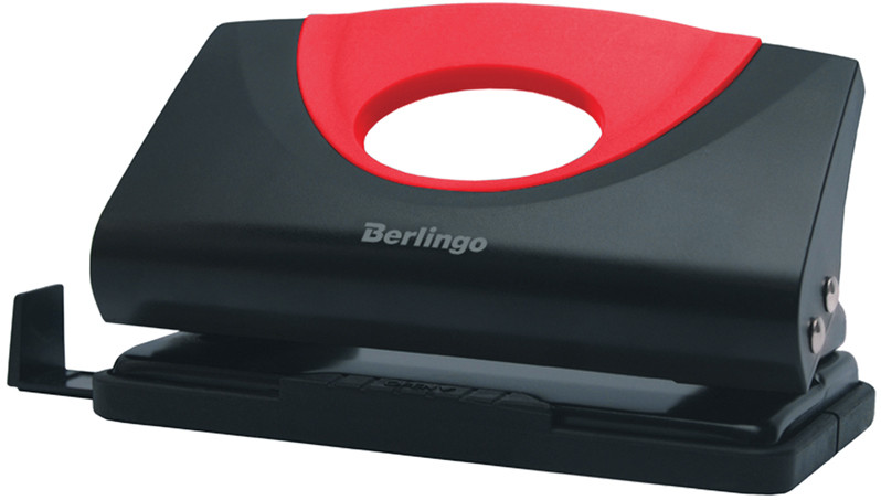 Дырокол пластиковый с линейкой | Office Soft | Berlingo