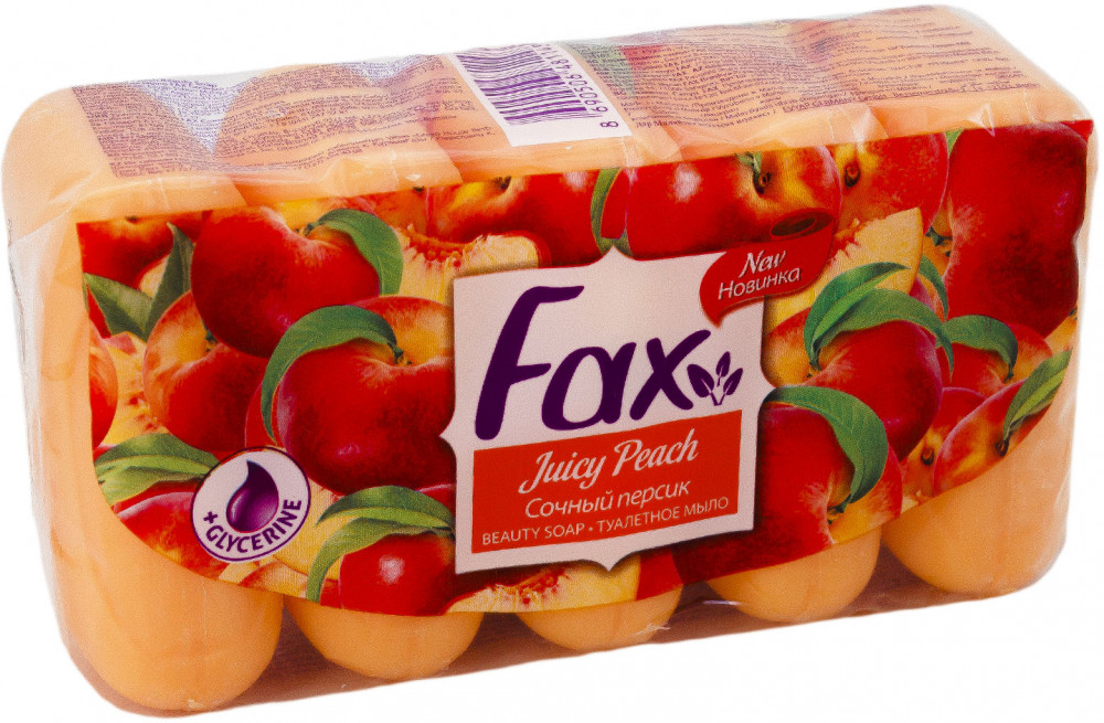 Мыло туалетное с глицерином с ароматом персика | Fax