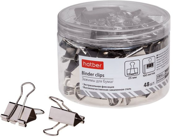 Зажимы для бумаг | Hatber