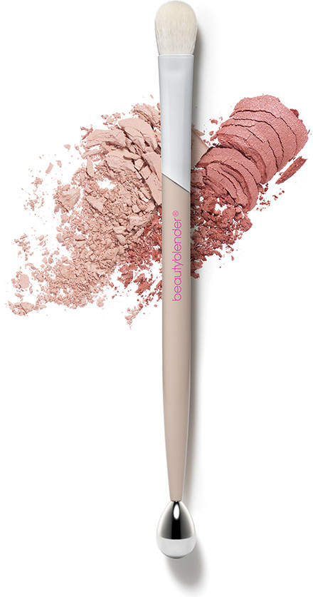 Кисть для нанесения теней с охлаждающим роллером «Shady Lady All-Over Eyeshadow Brush&Cooling roller» | Beautyblender
