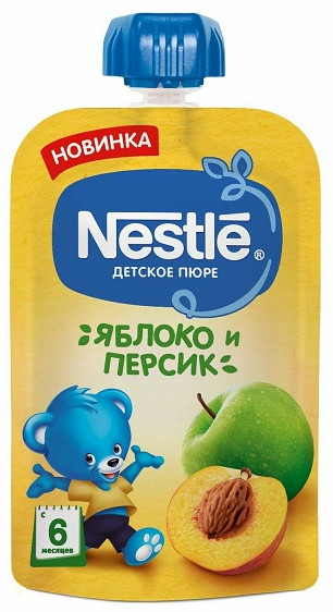 Пюре «Яблоко и персик» | Nestle