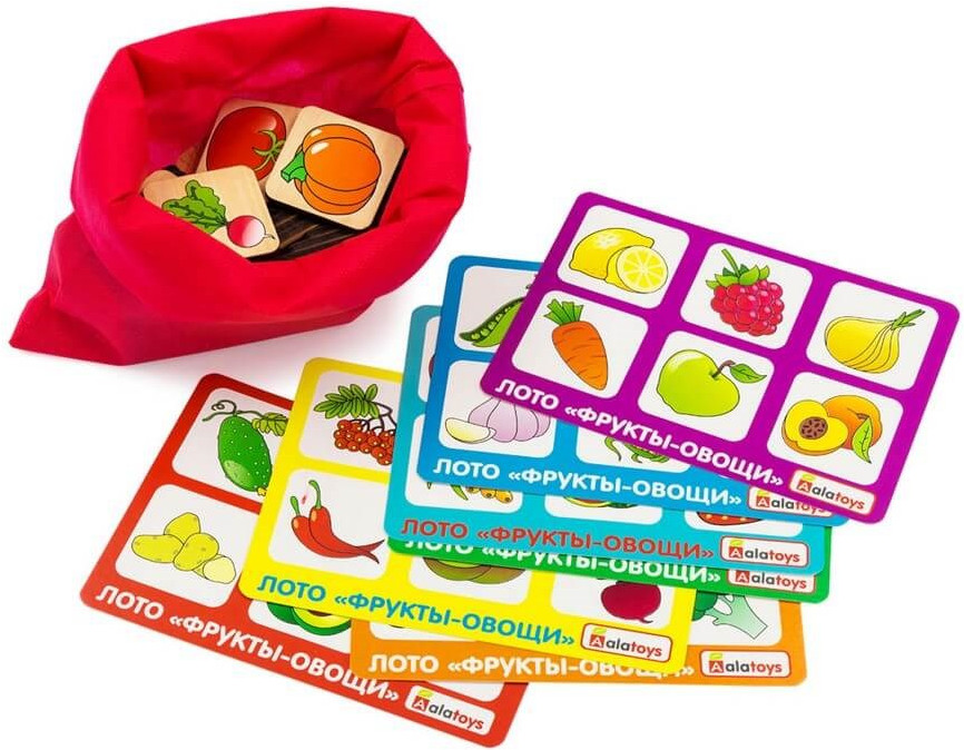 Лото «Фрукты-овощи» | Alatoys