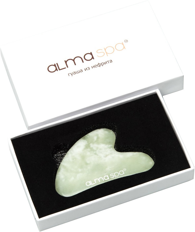 Скребок гуаша из нефрита | ALMASPA