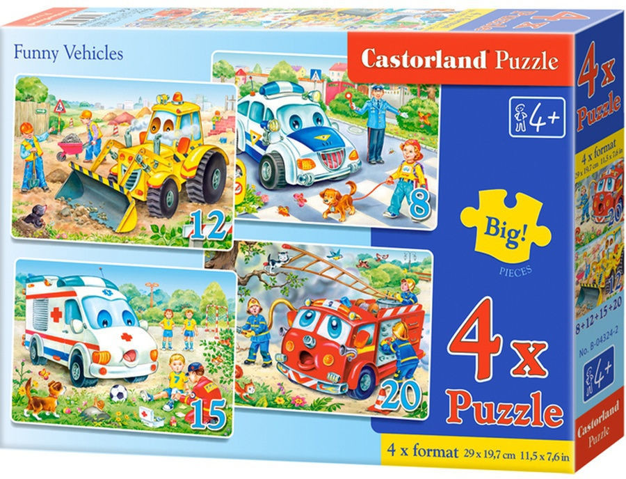 Пазл 4 в 1 «Транспорт» | Castorland Puzzle