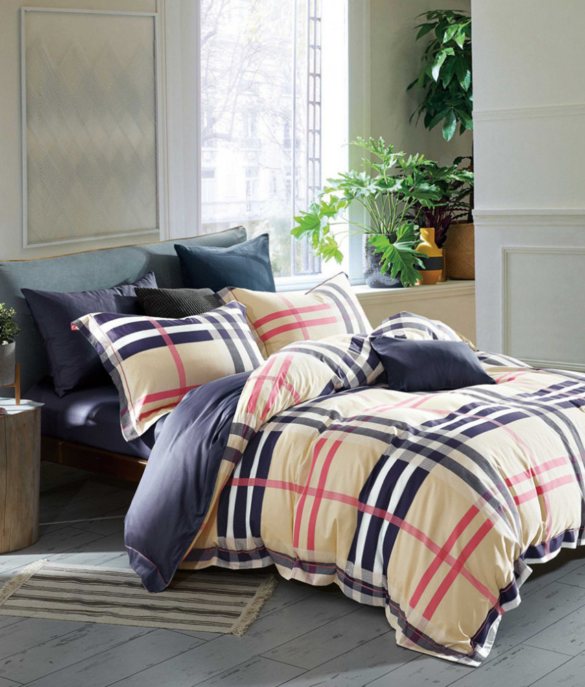 Комплект постельного белья (семейный, мако-сатин, 2 пододеяльника, 2 наволочки 50×70, 2 наволочки 70×70) | Египетский хлопок | Tango