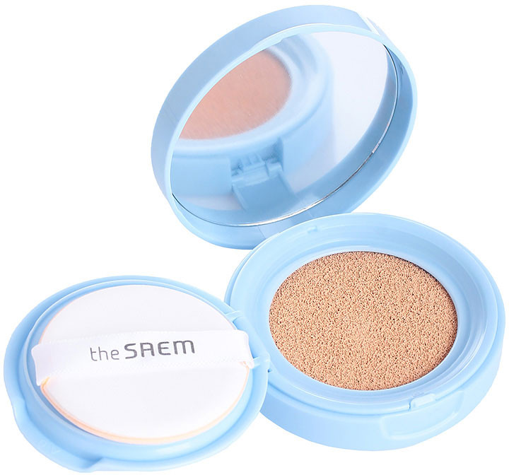 Крем-кушон для лица SPF 50, оттенок 02 Натуральный бежевый | The Saem