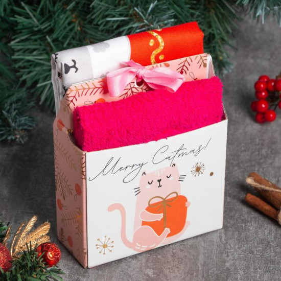 Набор полотенец «Merry catmas»