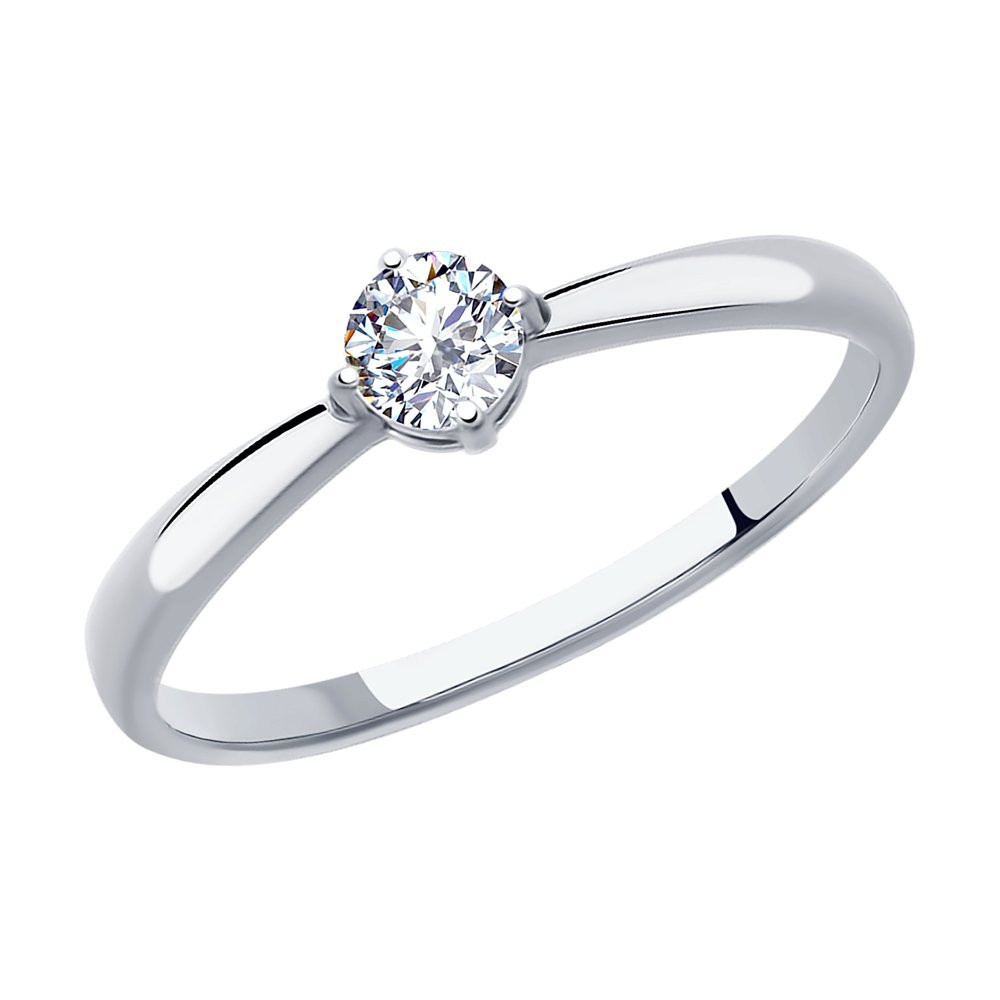 Кольцо из серебра с фианитом | SOKOLOV