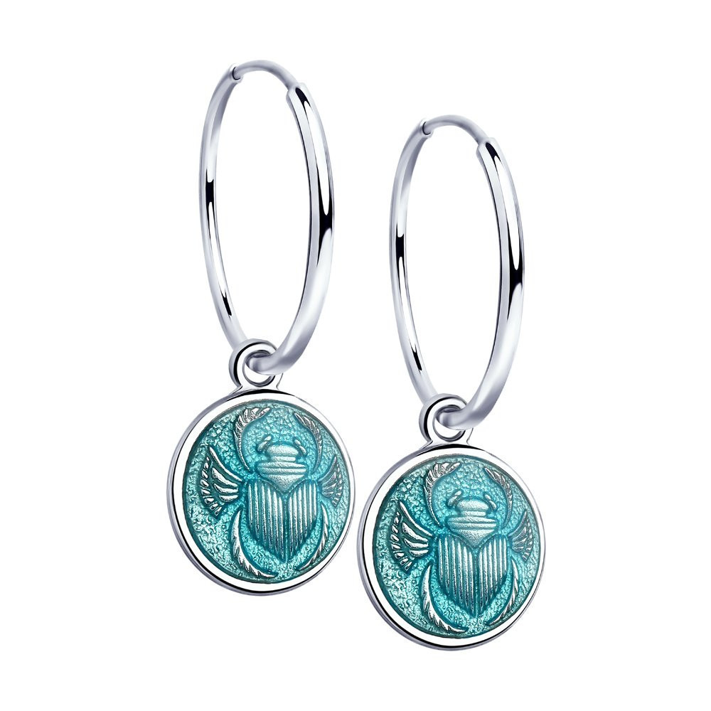 Серьги из серебра с эмалью | SOKOLOV