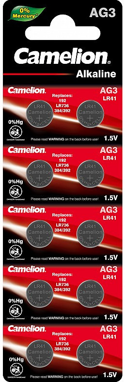 Набор батареек алкалиновых AG3 | Camelion