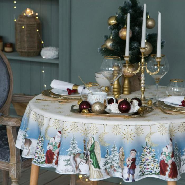 Скатерть круглая «Christmas time» | Этель