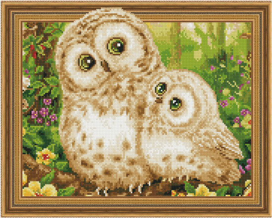Мозаика алмазная «Совушки»