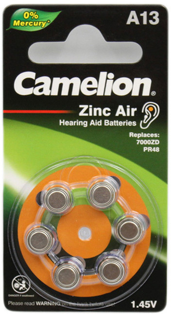 Набор батареек воздушно-цинковых A13 | Camelion