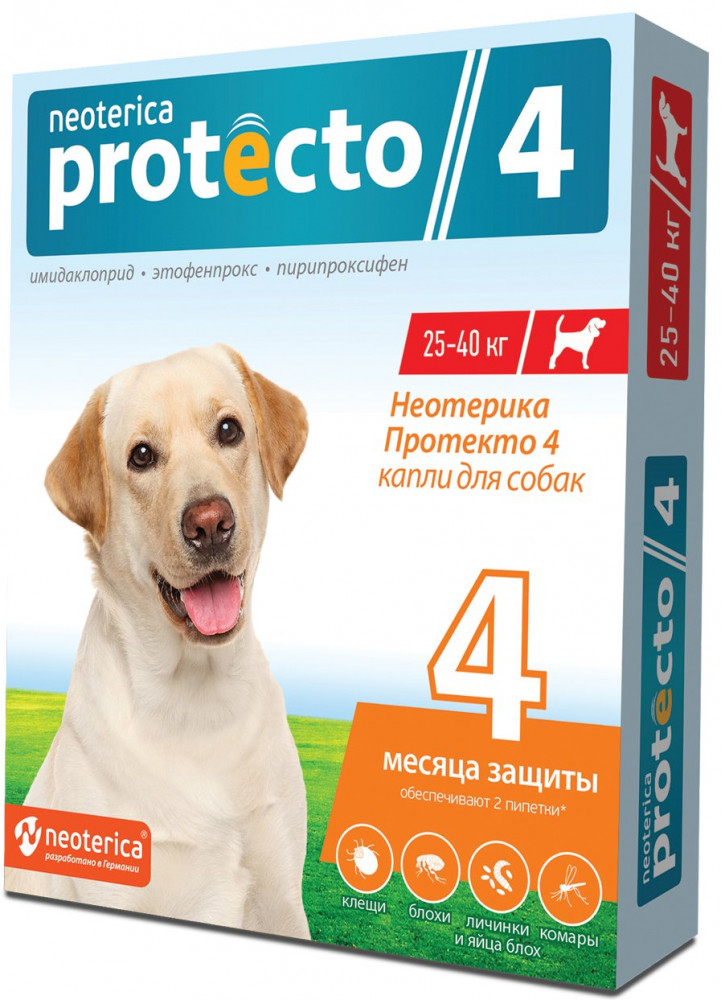 Капли от блох и клещей для собак | Neoterica Protecto