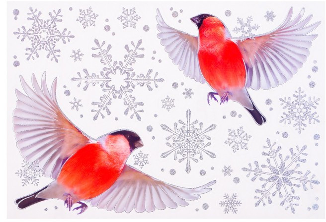 Набор наклеек «Снегири» | ФДА-card