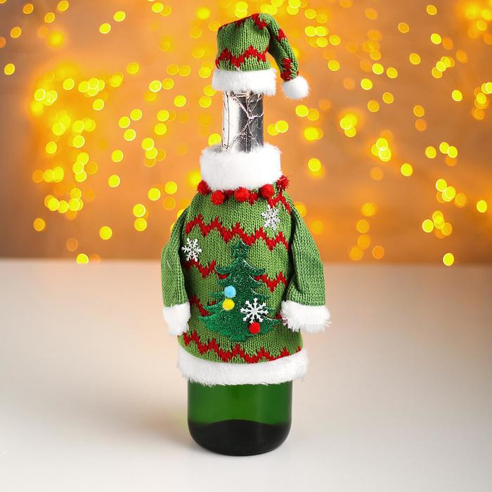 Чехол на бутылку «Ёлочка» | Чехол для бутылки. Новый Год