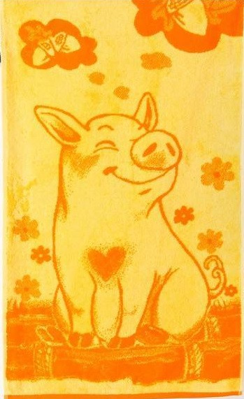 Полотенце махровое «Lucky pig» | Cleanelly