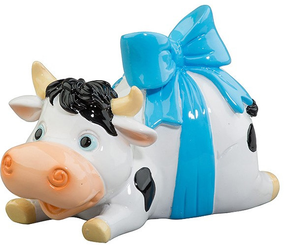 Копилка «Теленок-подарок с голубым бантом» | 33 коровы | Holiday Classics
