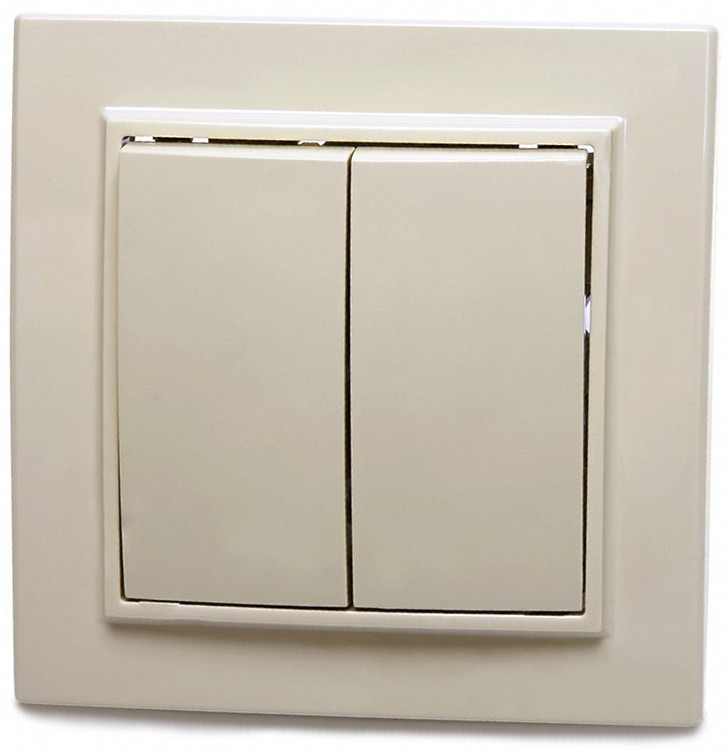Выключатель двухклавишный | Эрна | Stekker